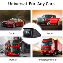 Universal Car HUD Head up Display Digital GPS Speedometer with Speedup Test Brak