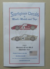 1/24 Mercury GT40 Mk II Daytona 1967 1:24 Scale Modeling Starfighter 2401