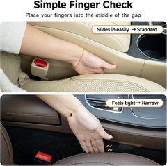 Car Seat Gap Filler Set of 2, Soft Foam Multifunctional Seat Side Gap Filler wit