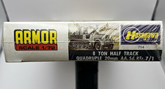 Hasegawa 1:72 Sd.Kfz.7/1 8 Ton Half Track Model Kit Unassembled MPN 714