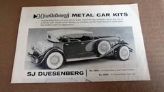 Orig. Hubley 1930 Packard Sport Phaeton & Model A Wagon, Qty 2, UNUSED UNBUILT