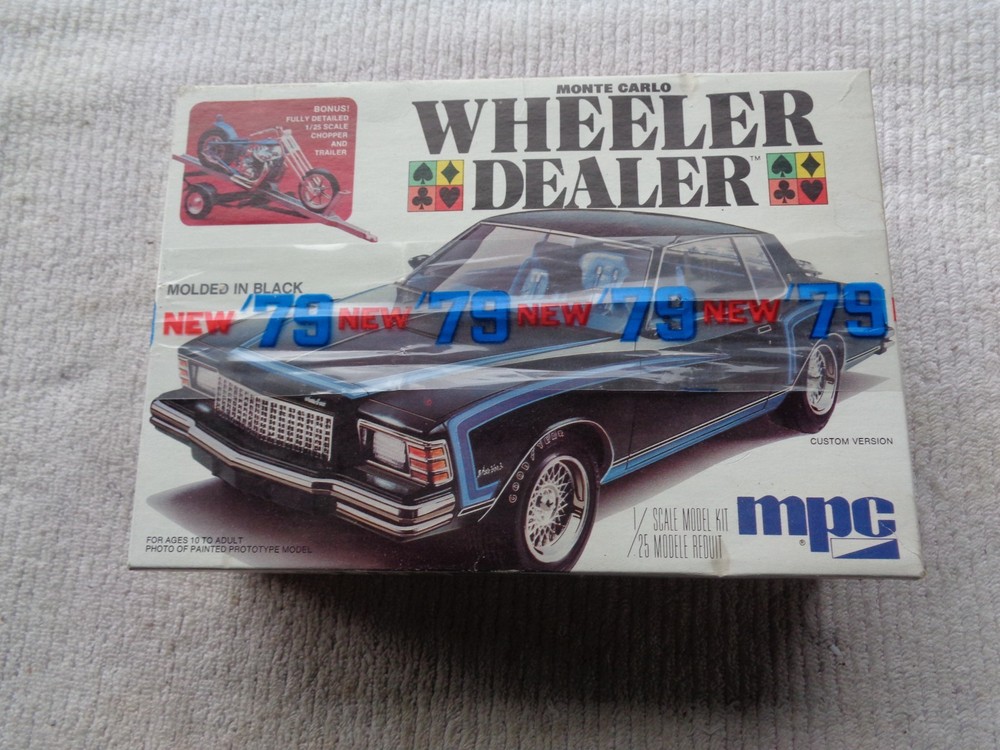 MPC # 1-0731 CHEVROLET MONTE CARLO WHEELER DEALER Open Unbuilt Model Kit 1/25