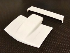 Resin Bubble Hood & Rear Spoiler Combo for ’92, ’96 & 454 SS Chevy P/U AMT 1/25.