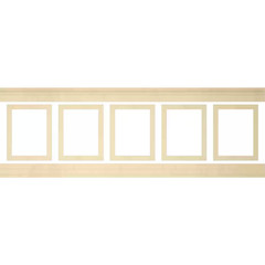 94 1/2 In. Adjustable 32 In. to 36 In. Ashford Square Panel Traditional Wainscot