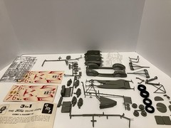 VINTAGE AMT 3 in 1 1940 FORD COUPE CUSTOMIZING MODEL KIT In BOX Extra Parts