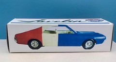 1969 AMC Javelin Blue White Red Racing Team Custom Promo Model BOX ONLY NO CAR
