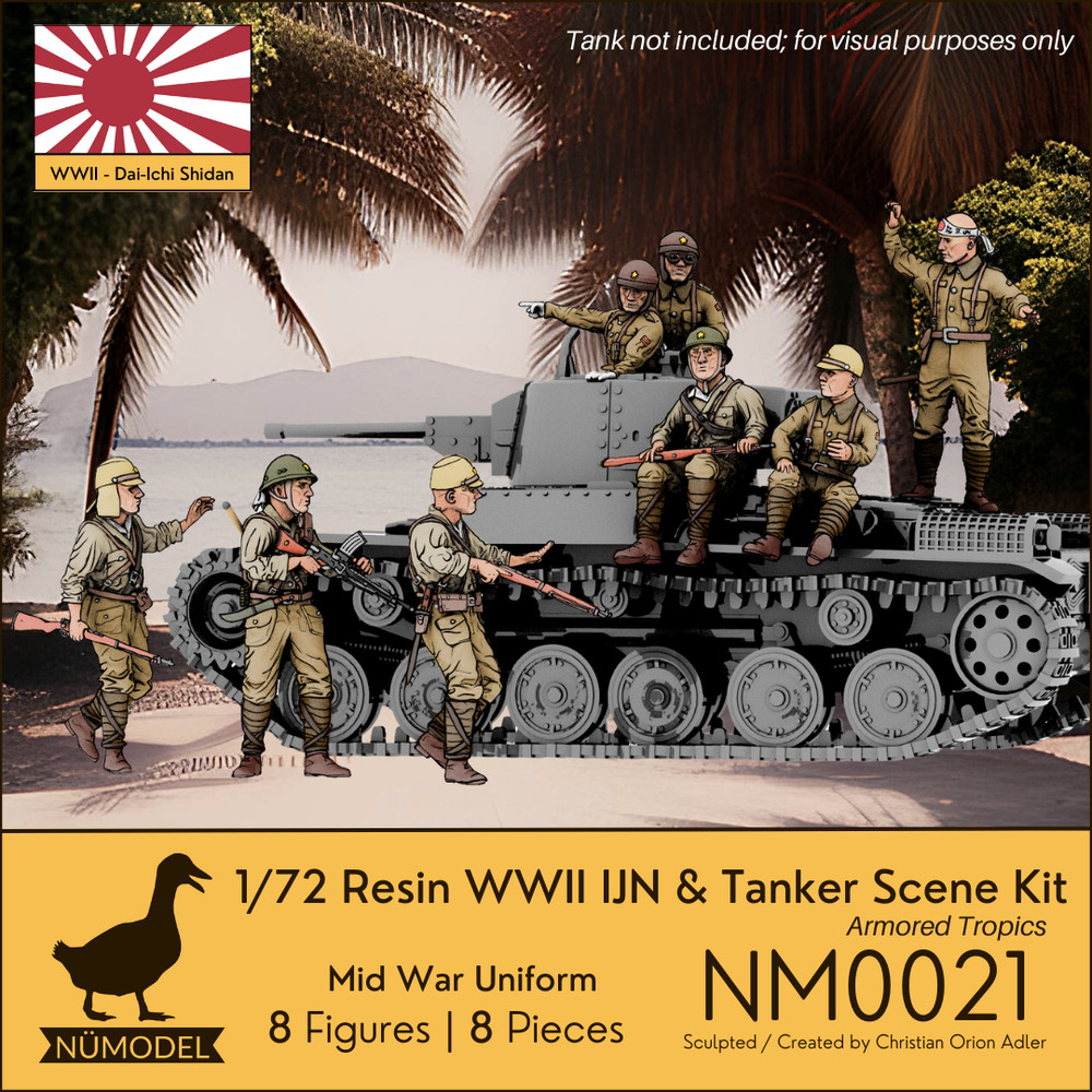 NUMODEL NM0021 | 1/72 Resin WWII IJN & Tanker Scene Kit “Armored Tropics” | 8pc