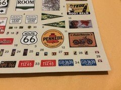 1 24 scale model parts Hi way Scene 37 Ford Decal Set Only