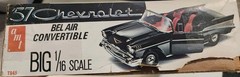VTG. AMT ’57 Chevrolet Bel Air Convertible Model Car Kit 1:16 Scale