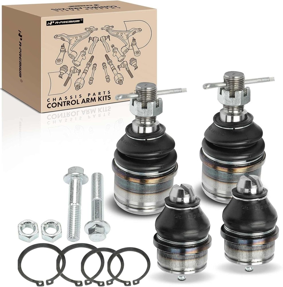 A-Premium Set of 4, Front Upper & Lower Ball Joints Kit, Compatible with Ford F-