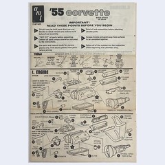 55 Corvette AMT – Build Stock or Drag – Instruction Sheet Guide Only