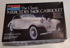 Monogram The Classic Mercedes 540K Cabriolet Model Kit New, Boxed