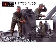 Hobby Fan 1/35 HF-733 WWII German Bussing-NAG 4500A 3t Crane Repair Crew – 2 Fig