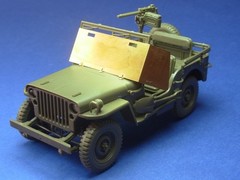 Minor 1/48 Windshield Armor for U.S. WWII 1/4 Ton 4×4 Truck Jeep Brass Photoetch