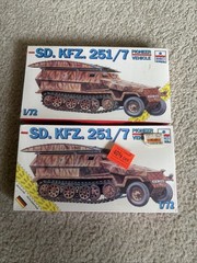 ESCI Model Kit 1:72 Scale – SD. KFZ. 251/7 Pioneer Vehicle Lot Of 2 – Sealed