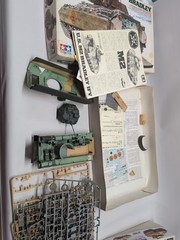 Lot(2) M2 Bradley Tank Kits (Started/Read) Academy Kit 13237 & Tamiya 35132