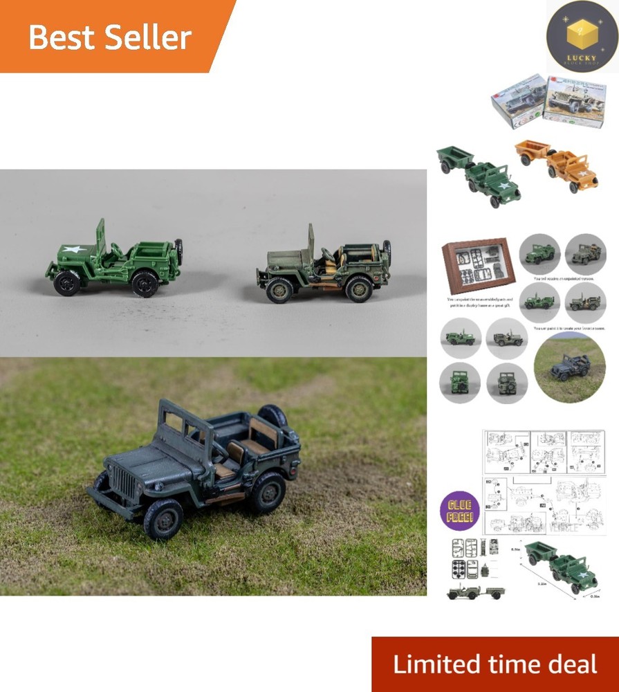 1:72 Scale Willys Jeep Model Kit – DIY Assembly for Historical Collectors