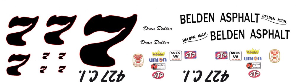 #7 Dean Dalton Belden Asphalt Ford Torino 1/24 -1/25 Decal