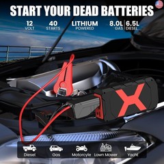 BOOKOO Jump Starter 20,000 mAh for Car/Boat/Lawnmower(2000A 8.0L Gas/6.5L