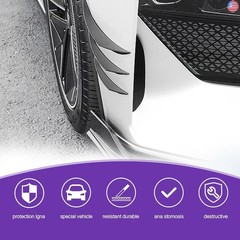 6 PCS Car Spoiler Canards Kit, Self-Adhesive Front Bumper Lip Splitter,