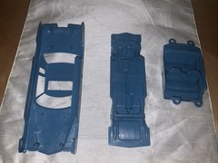 Jo-Han BLUE Cadillac El Dorado 1/25 Snap Kit Damaged/ Missing Parts NO BOX