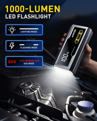 6000A Jump Starter, 12V Car Battery Jump Starter, up to All Gas & 12L Diesel Eng