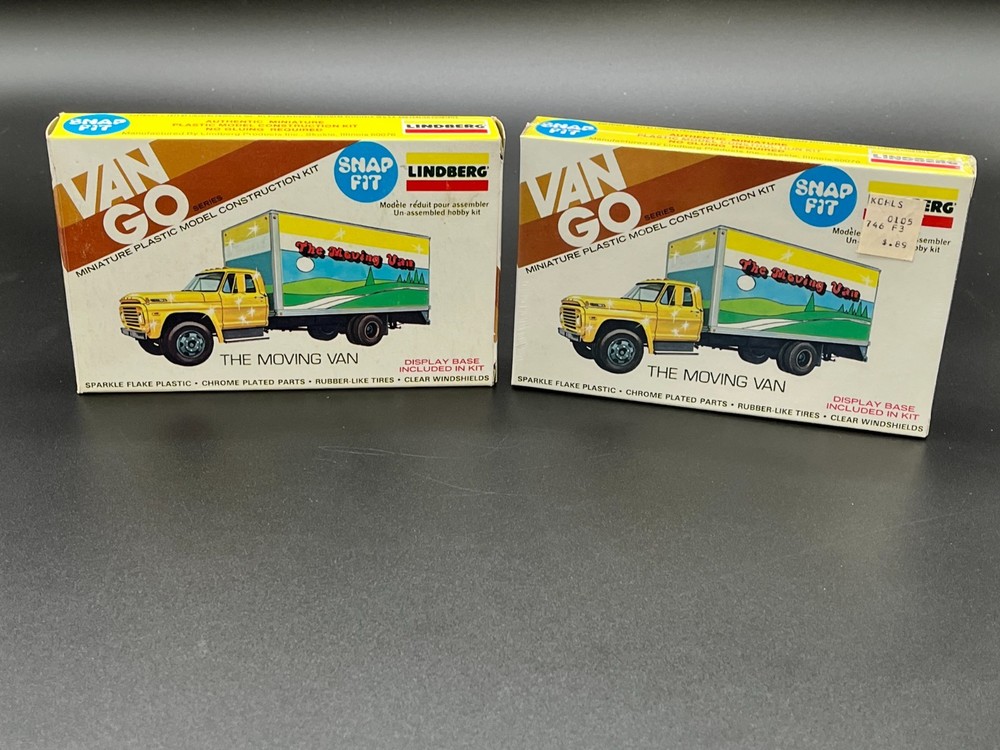 Lindberg Snap fit model kit SEALED Van Go The Moving Van Plus BONUS Truck!