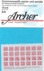 Archer Transfers Commonwealth Canada Infantry Airborne Decals AR35132