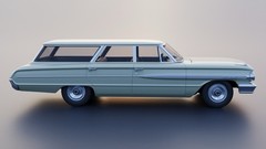3d Printed 1/25 Country Sedan Station Wagon Model Kit