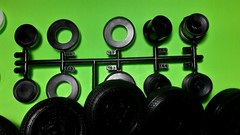 Mack DM800 Heavy Duty 1/25 10 Goodyear tire chrome rim wheel model car part lot