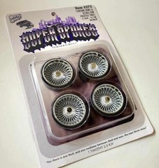 HOPPIN HYDROS 1/24-1/18 SUPER SPOKES OCTO Cap LOWRIDER Rim Tire Chrome OCTOS!