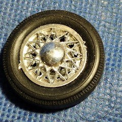 🌟 Wire Wheel & Tire 1:25 or 1:24 Scale 1000s Model Car Parts 4 Sale
