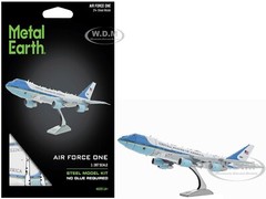 BOEING 747 AIRCRAFT “AIR FORCE ONE” STEEL MODEL KIT BY METAL EARTH ME1001