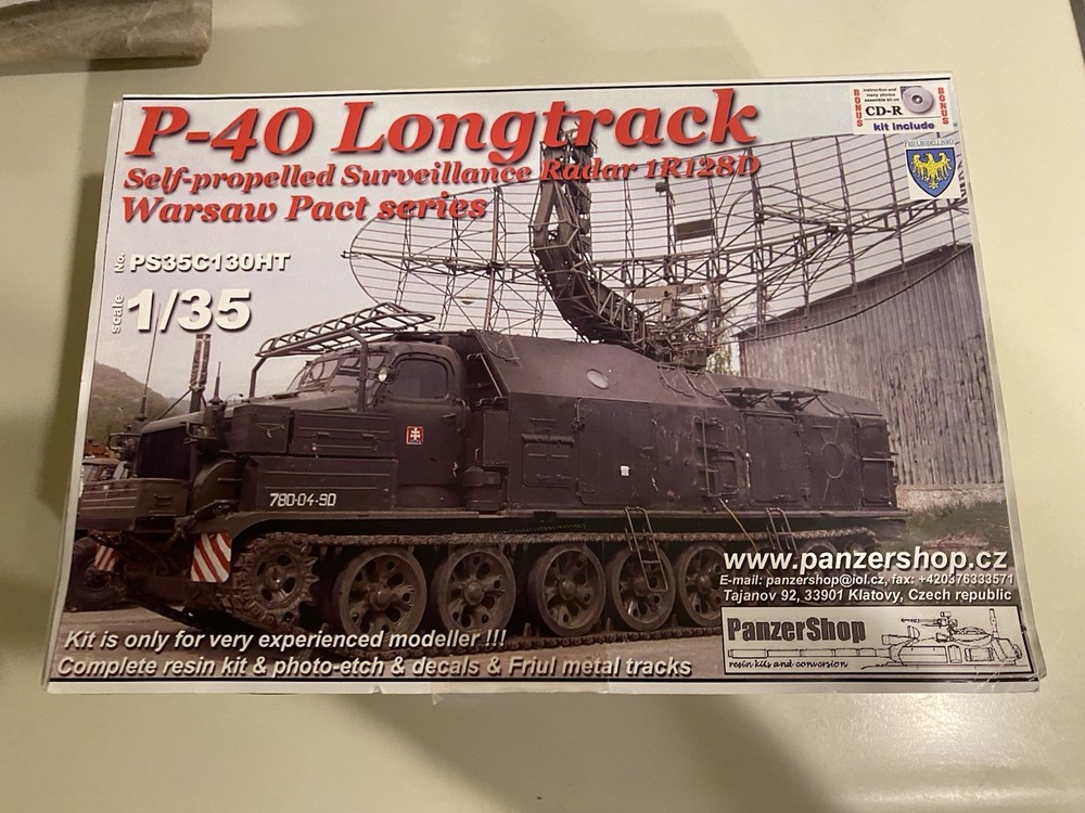 1/35 Panzer Shop P-40 Long Track Radar Super Detailed Resin Kit