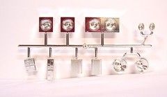 Hoppin Hydros Lowrider Chrome Speakers Amps Batteries 1/24 1/25 scale Model Kit