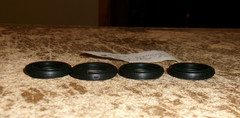 4-lot 1/24-1/25 model unbranded 1 1/8″dia. x 3/8″w rubber tires new