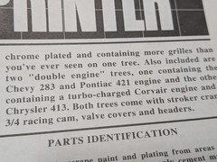 AMT Blueprinter Model Parts Pack Engines Grills Etc