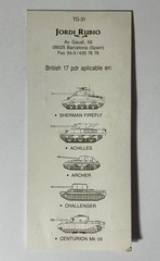 Jordi Rubio TG-31 1/35 Scale British 17 PDR TankGun for Firefly/Achilles/Archer+