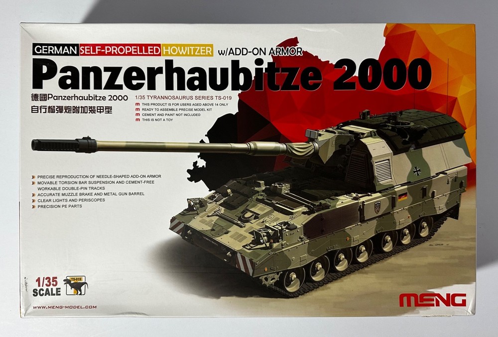 Meng TS-019 1/35 Scale Panzerhaubitze 2000 Self-Propelled Howitzer, Parts Sealed