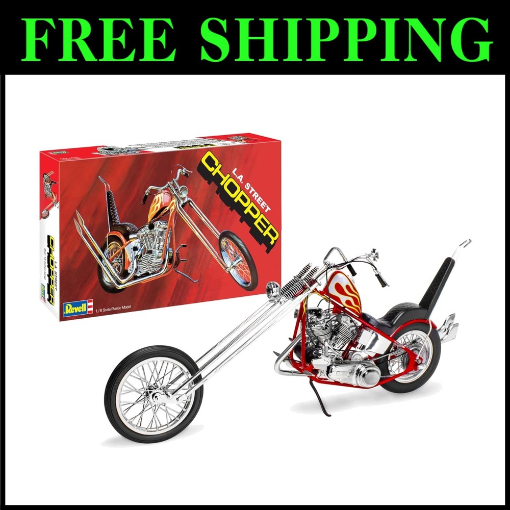 Classic California Chopper 1:8 Scale Motorcycle Model Kit for Adults – Revell=**