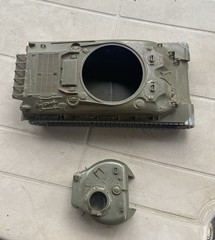 Vtg Revell Model SHERMAN Army Tank 1956 for Parts Or Repair
