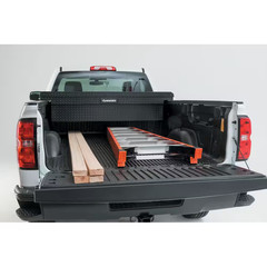 Crossbed Truck Tool Box in Aluminum, 71.36 In. Full-Size, in Matte Black