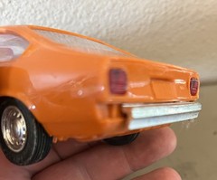 74 1974 CHEVY VEGA DEALER PROMO MODEL 1/25 SCALE PLASTIC MPC ORANGE **NO BOX**