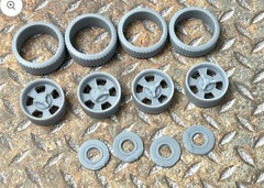 Resin 21/20 Inch: “Billet Legacy” Model car Wheels/Tires 1/24 1/25 scale