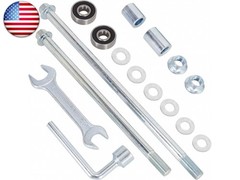 RUTU 12mm 270mm Mini Bike Rear Axle and 225mm Front Wheel Axle Kit with Nut