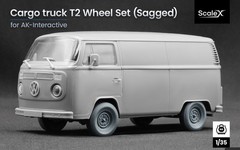 ScaleX WM-35019S 1/35 CARGO TRUCK T2 Sagged wheel set for Ak-interactive