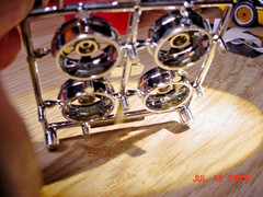 Vintage Chrome 5 Spoke Mags set of 4 1/25th Model Parts fb491