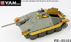 1/35 German Jagdpanzer 38(t) Hetzer Mid Ver. Full PE Set+Resin Kit fr Takom 2171