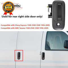 Exterior Sliding Door Handle Rear Passenger Side Compatible with Chevy Express 1