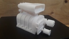 Supercharger Blower V8 Rc Car model engine 3D printed 1:6 scale